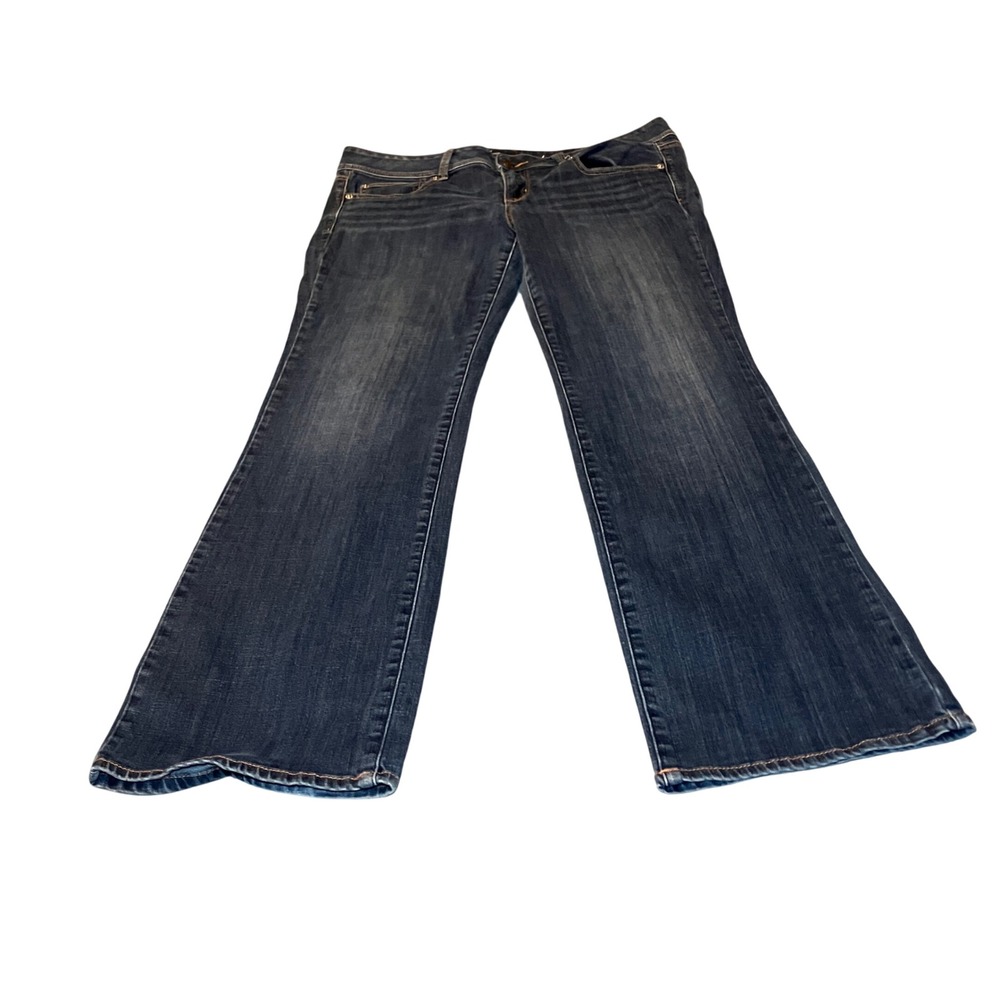 American Eagle Woman's 12 Super Stretch Bootcut Jeans Dark Wash Blue Denim